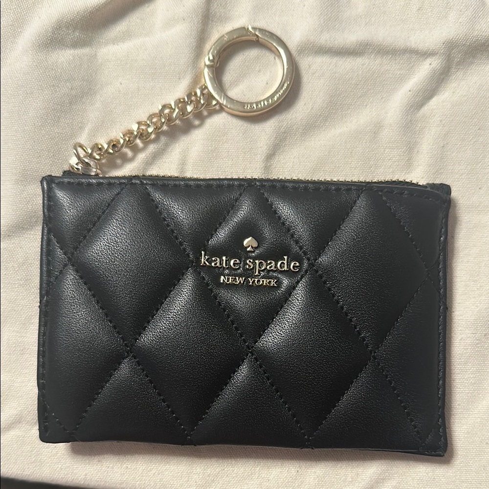 Kate Spade Quilted Black Keychain Pouch